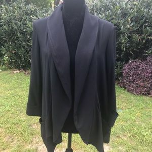 NWT! Black Open Front Boyfriend Jacket
